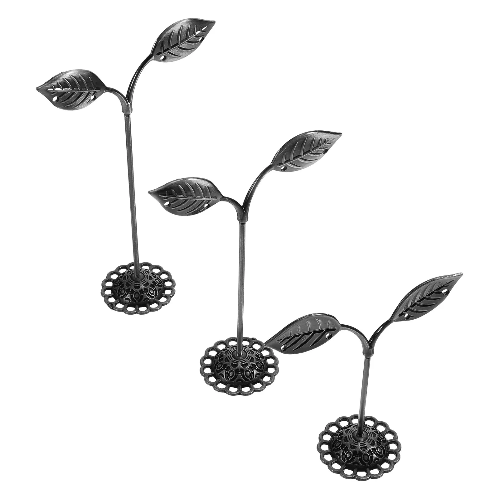 3pcs Earring Display Rack Iron Jewelry Stand Holder Desktop Organizer Shelf For Necklace Bracelet Earrings Support Ornaments