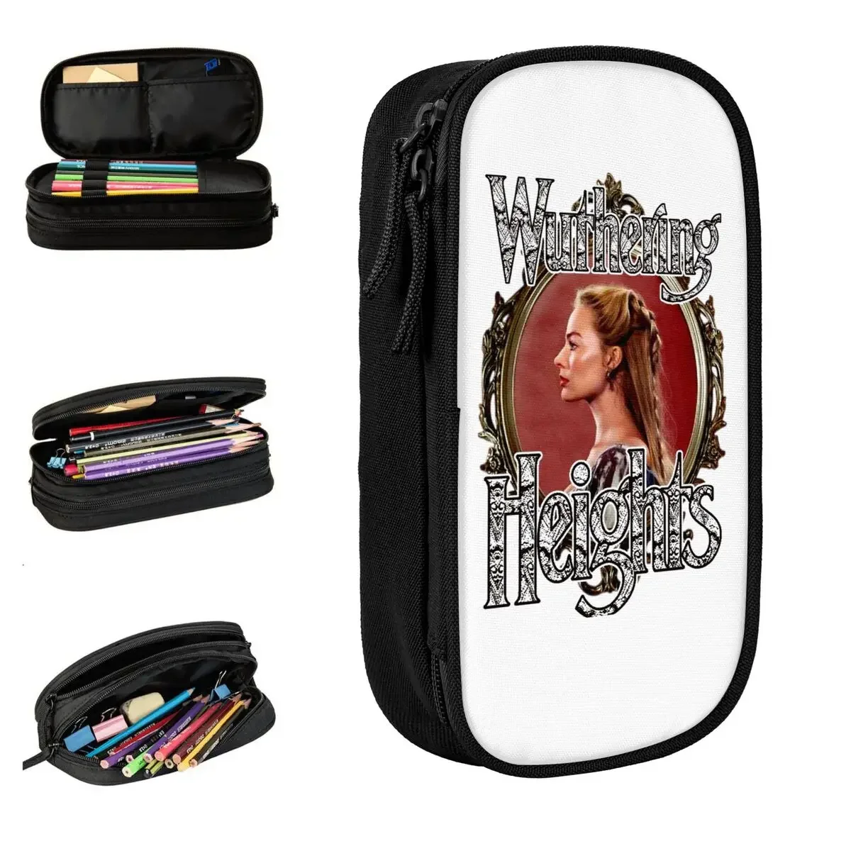Wuthering Heights Movie Pencil Cases Pen Bags Student Big Capacity School Supplies Zipper Pencil Pouch