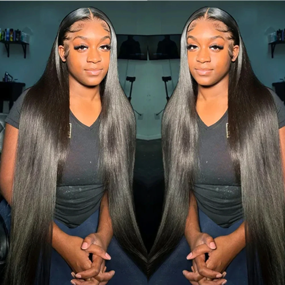 Silkwave Straight Wig 250 Density 13x4 13x6 HD Transparent Lace Frontal Bone Straight Human Hair Wig Pre Plucked For Black Women