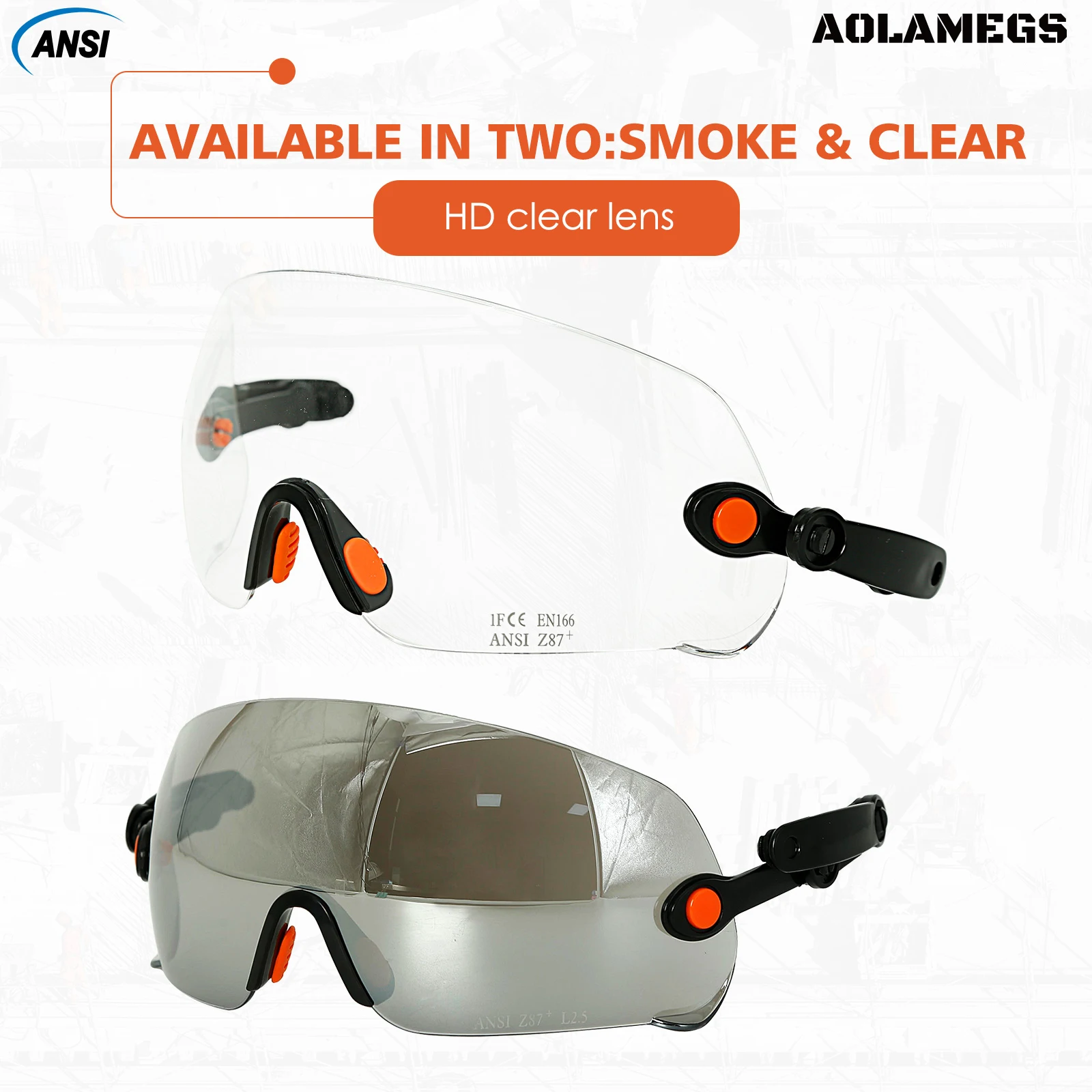 Built-in Goggles Replacement Accessories for Aolamegs SF06 CR08 Model Safety Helmet With ANSI and CE Certification