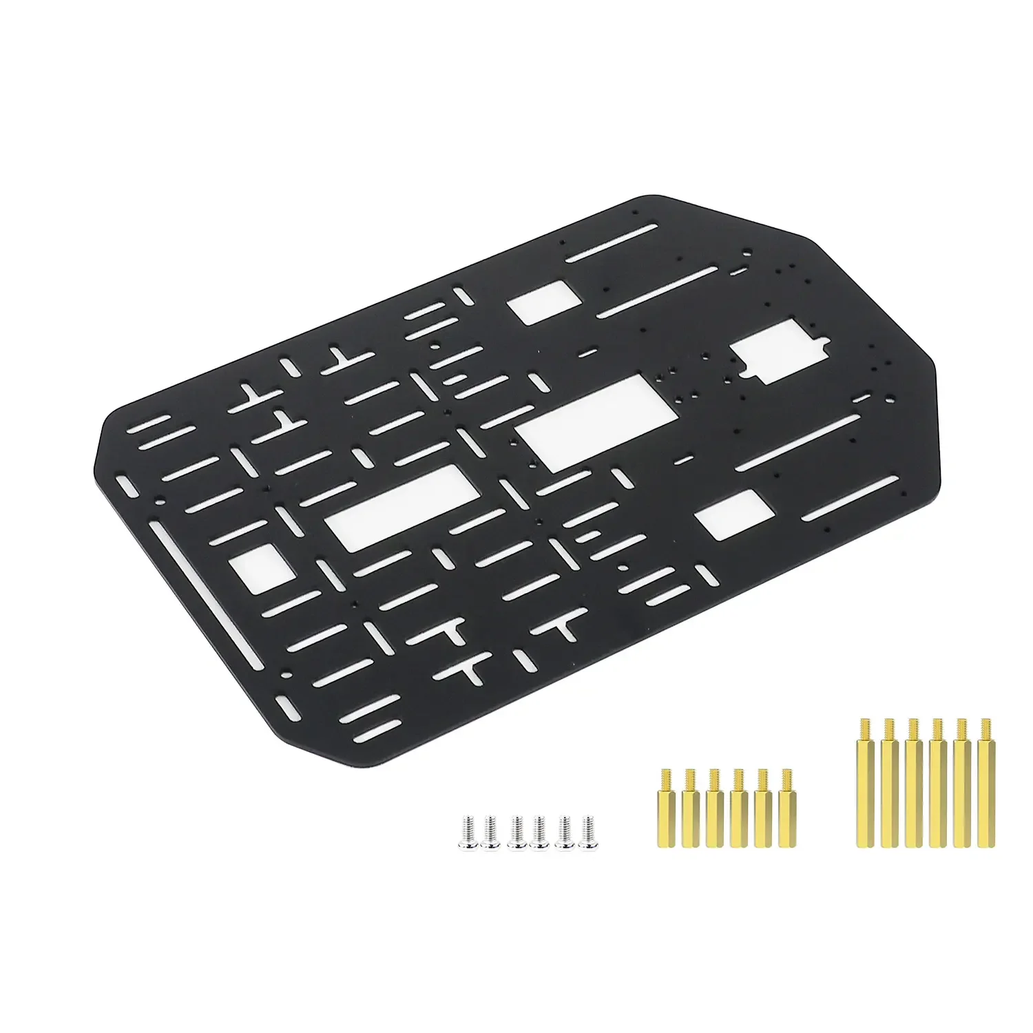 Yahboom Smart Robot Car Bracket Aluminum Alloy Frame 2mm Wheeled Chassis High-strength Upper Plate Support Multi-layer Stacking