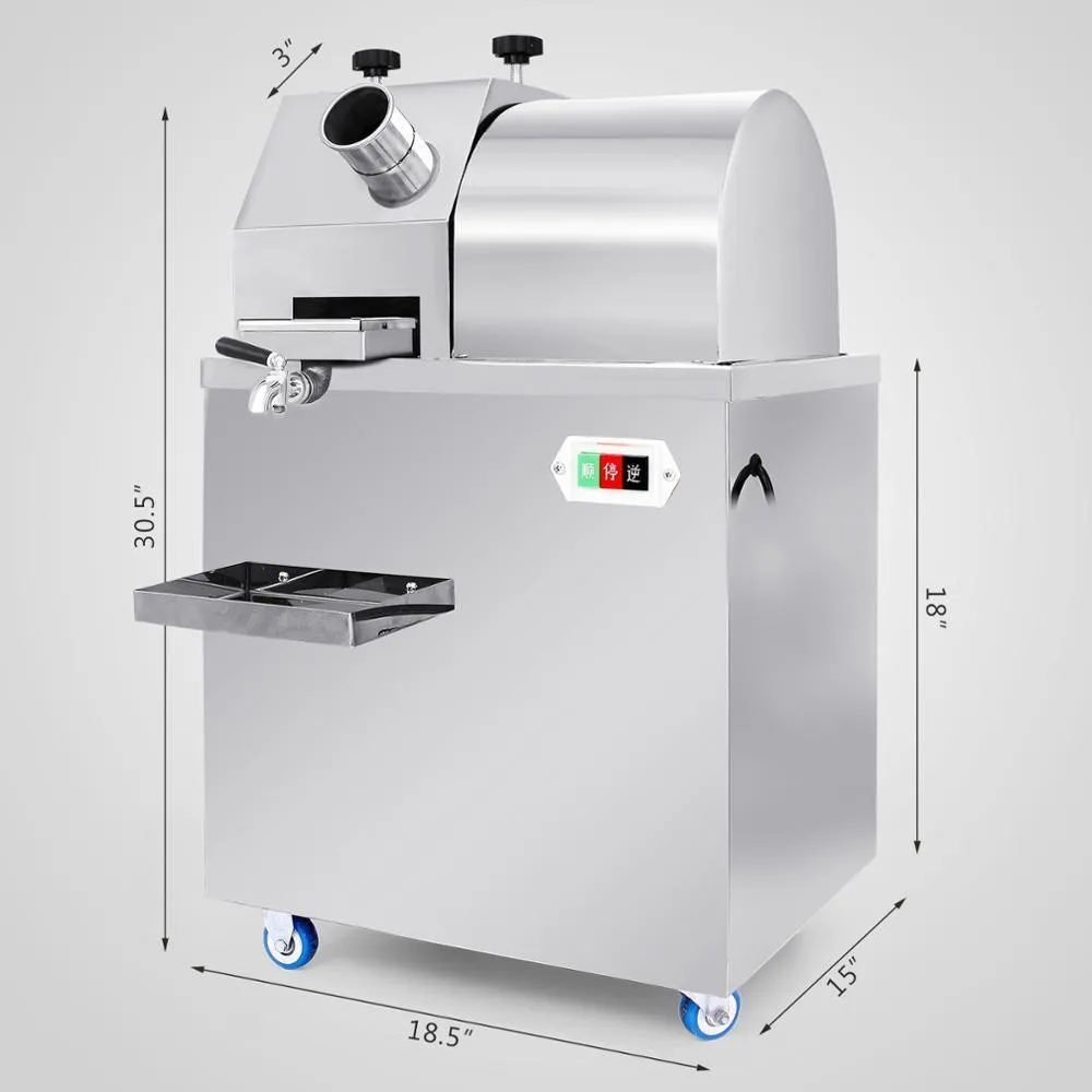 Commercial Benchtop Electric Sugarcane Juicer Stainless Steel Sugarcane Machine Press Extractor