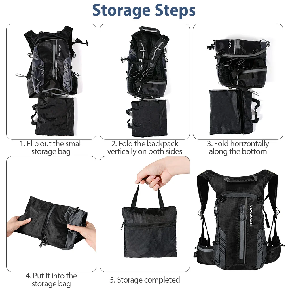 NEWBOLER Outdoor Wasserabweisende Sporttasche Radfahren Trinkrucksack Reisen Wandern Klettern MTB Rennrad Rucksack – Detail 17