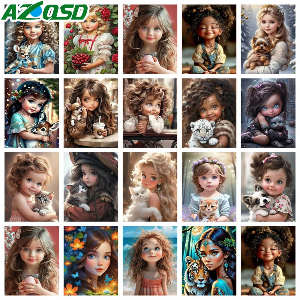 Azqsd Diamant Malerei Tier Fantasie Wohnkultur Tiger Panda Stickerei Katze Schildkröte Kreuz stich Anzug 30x30cm Rund bohrer