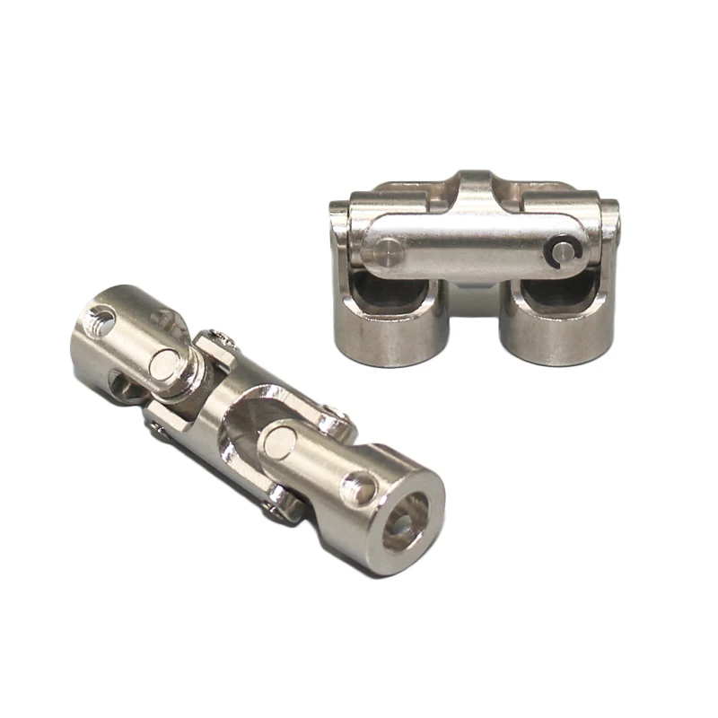 4/5/6/8/10mm Boat Car Shaft Coupler Three-section Universal Joint Coupling Motor Connector With M3/M4 Screw Metal Cardan Joint