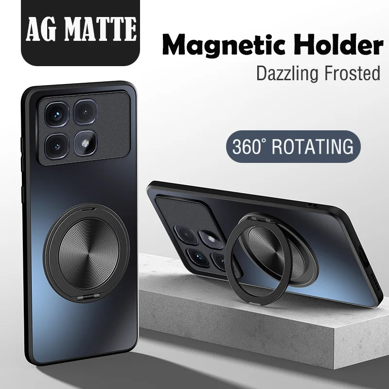 Ring Holder Magnetic Protective Back Cover For Motorola Moto