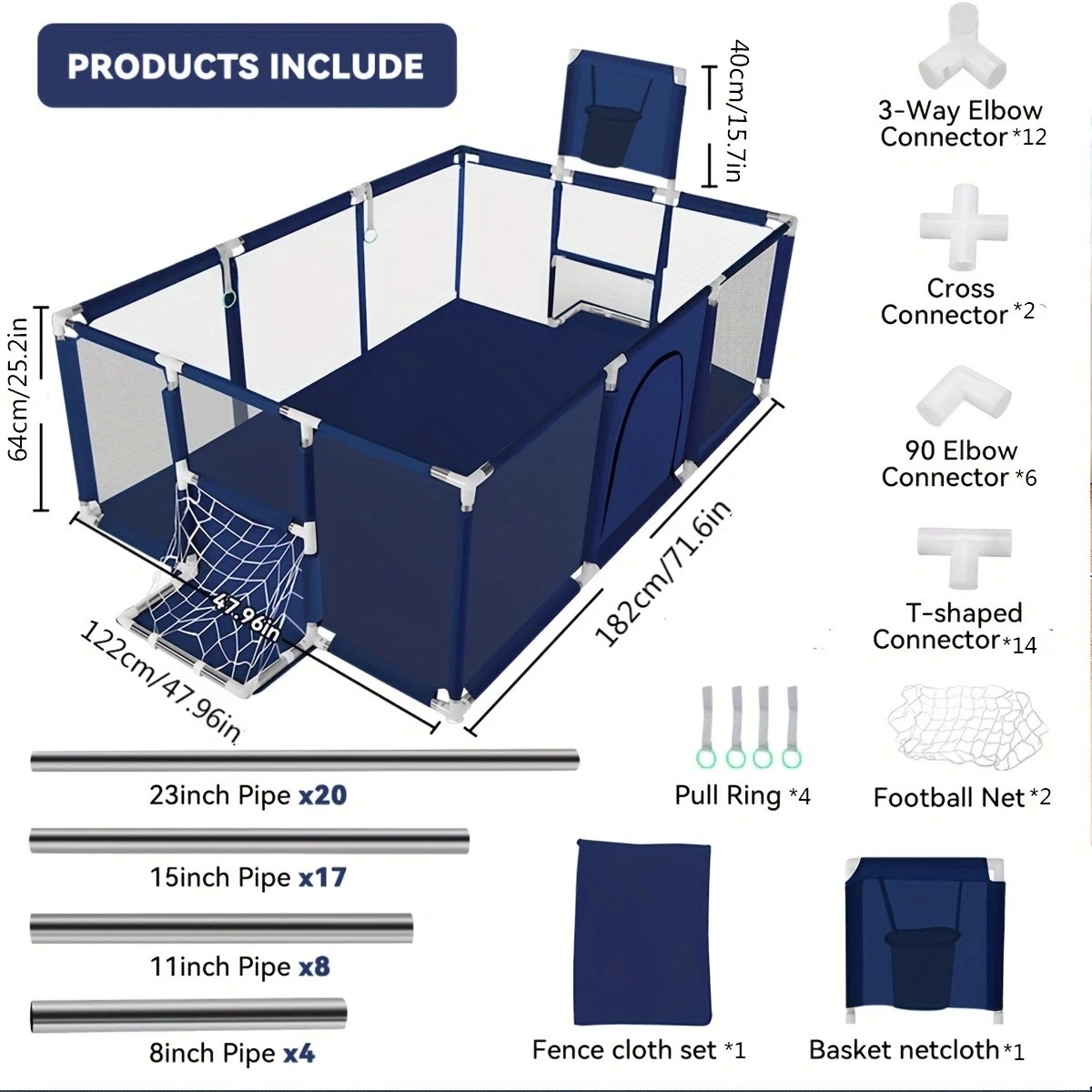 Box per bambini Recinzione di sicurezza Barriera strisciante per bambini Recinzione a terra per la casa dei bambini Area di sicurezza per bambini Viaggia nel cortile di gioco Giocattolo per bambini