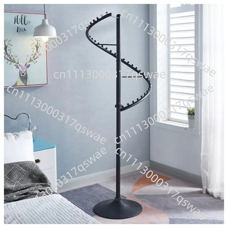 Floor-to-ceiling drying rack 360-degree rotating multi-functional high-end coat rack Hanging hanger Display rack Household