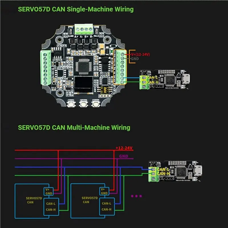 AFOURT-4X MKS SERVO57D RS485 MB PCBA NEMA23 Closed Loop Stepper Motor Driver CNC 3D Printer For Gen L FOC Quiet And Efficient