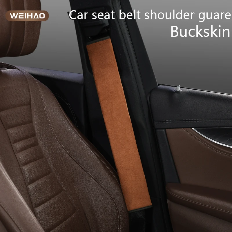 

WEIHAO Universal Car Seat Belt Cover Adjustable Plush Car Safety Belt Cover Shoulder Pad for Kids Adults Car Interior Accessorie