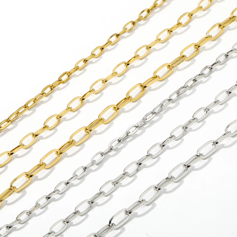 HIYEE Stainless Steel Round Ground Necklace for Men Hip-hop Style Three-color Combination Fasteners Jewelry Give Boyfriend Gift