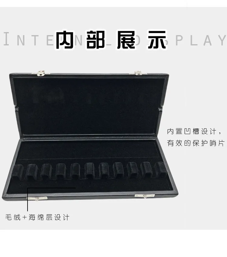 PU Leather/Real Leather Bassoon Reed Case 3/6/10/20 Capacity Reed Holder Secure Closure for Double Reed Accessories