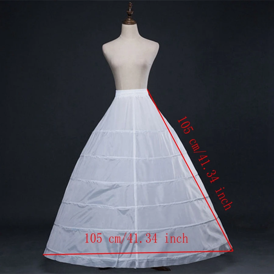 New Arrival White 6 Hoops wedding dress Petticoats Bride wedding accessories Boda velo de novia