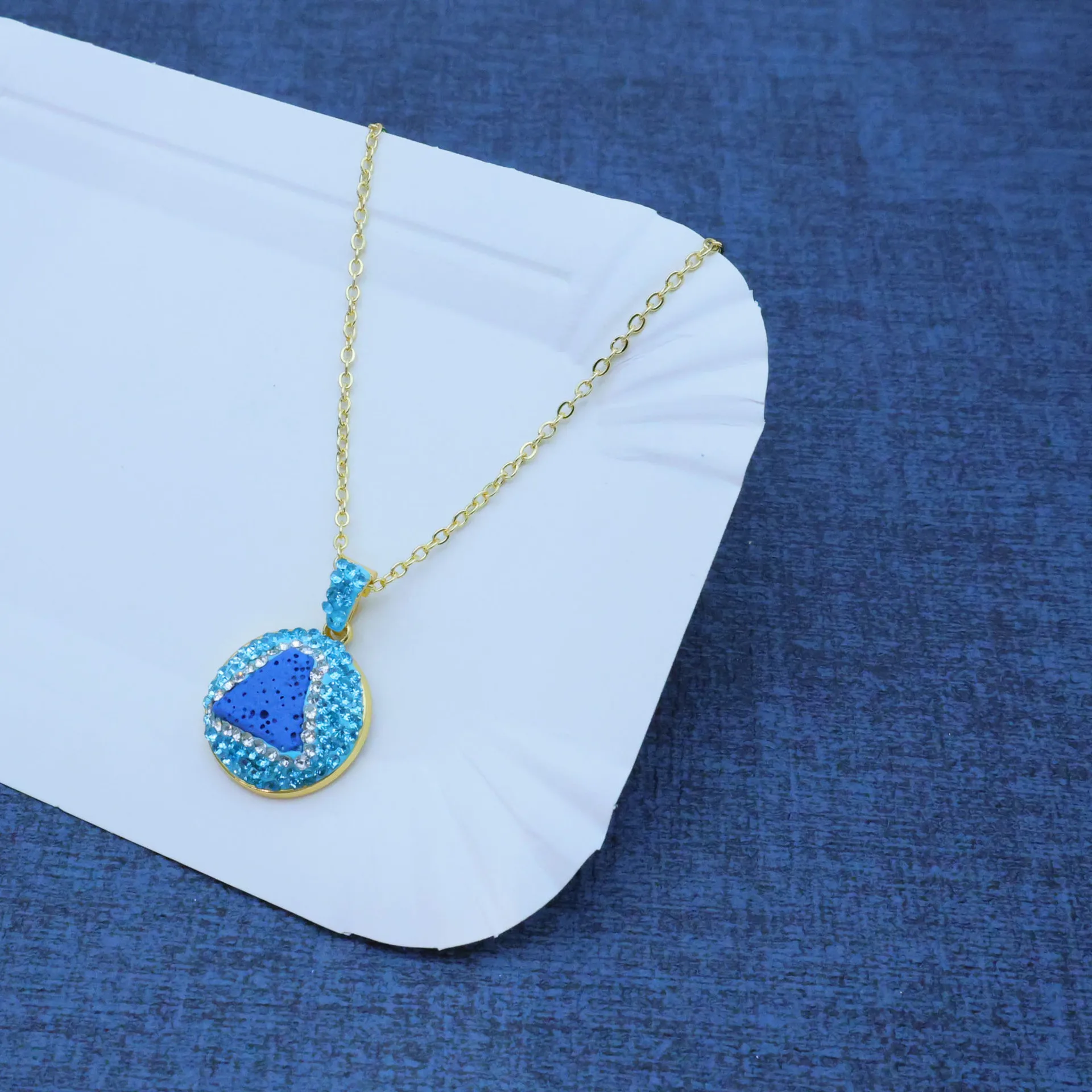 DIY accessories New dopamine volcanic stone square shape handmade design fashion temperament three-piece jewelry factory direct