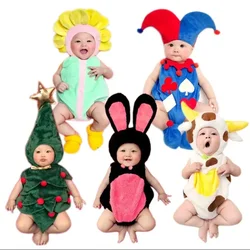 Newborn Baby Photography Props Fotografia Animals Fruits Bodysuit+Hat Halloween Cosplay Costume Studio ShootsClothing