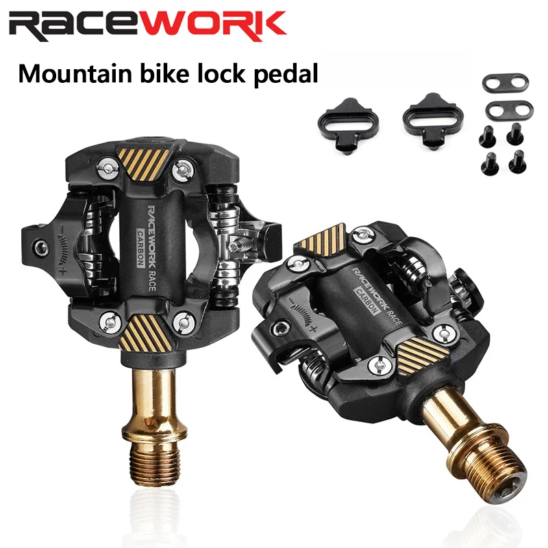 

RACEWORK DEORE M8100 Pedal Self-locking Pedal Ultra-light Mountain Bike Lock Pedal with SH-51 Locking Clip Racing Cycling Parts