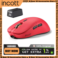 Incott Ghero Pro Wireless Mouse Dual Mode Paw3395 Sensor Rgb Gaming Mouse Low Delay Ergonomics Office Pc Gamer Accessories