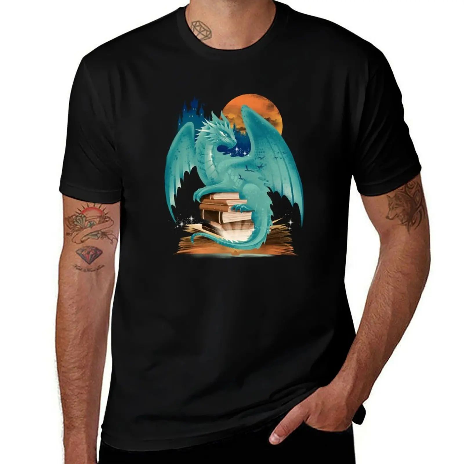 

Book of Dragon and Fantasy T-Shirt tees graphic tee shirt anime shirts men
