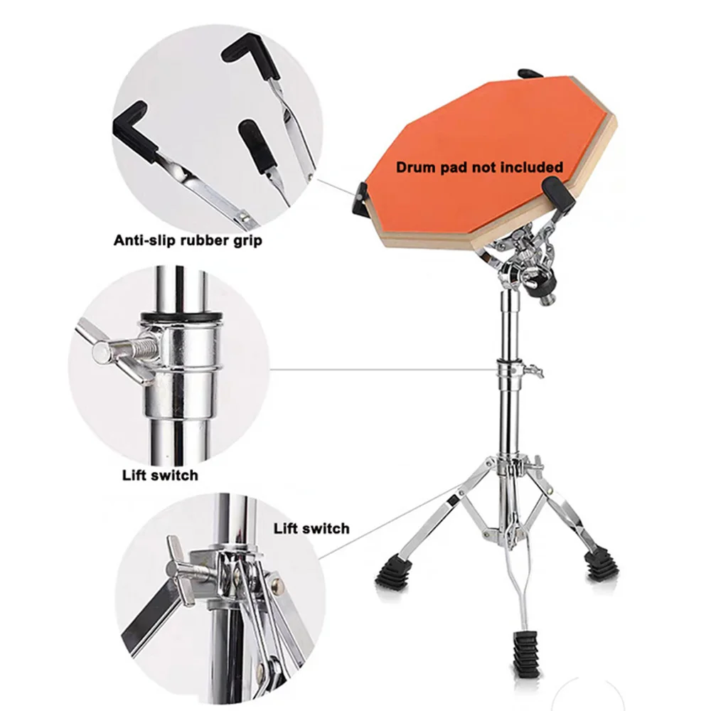 Snare Drum Stand,Double Braced Tripod Dumb Snare Stand Holder For  10\'\'-14\'\' Dia Drum,Drum Pad