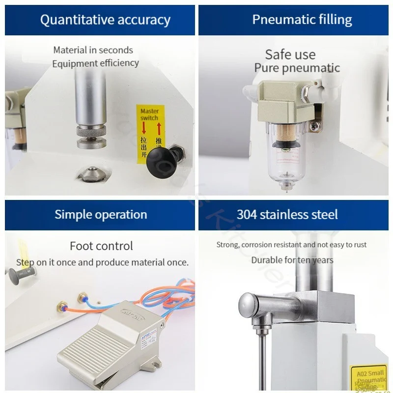 Machine de remplissage de pâte commerciale en acier inoxydable, crème manuelle, shampoing, miel, liquide visqueux, remplissage A02