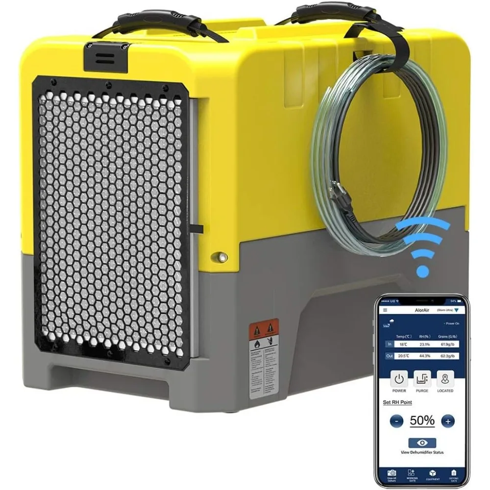 

180PPD Commercial Dehumidifier for Crawl Space & Basement, Wi-Fi APP Controls with Pump, Capacity up to 85 PPD