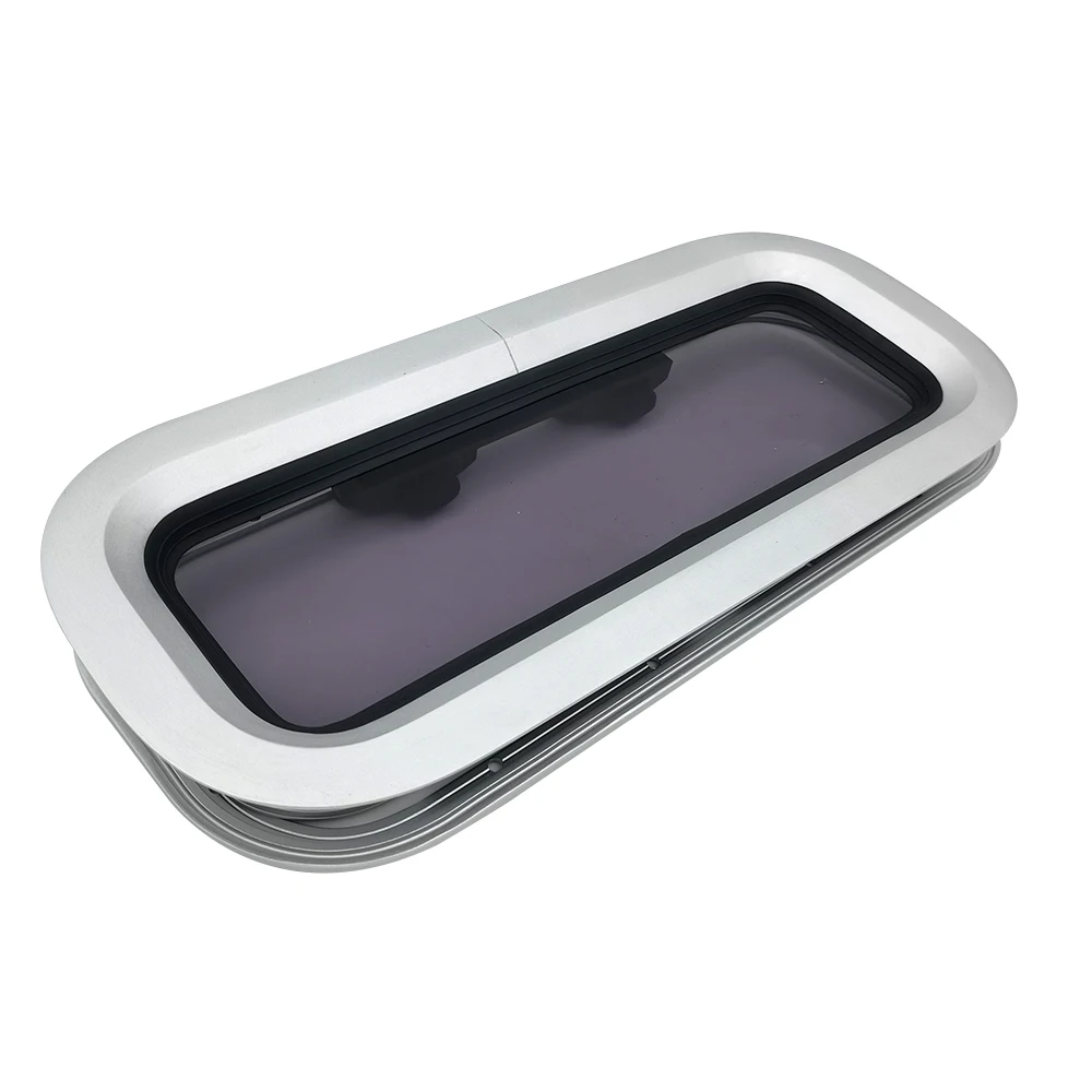 

ISURE прямоугольный люк для палубы, морское окно для лодки, анодированная алюминиевая рама, иллюминаторное окно для морских пехотинцев