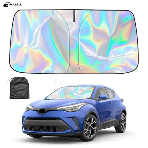 자동차 레이저 앞 유리 태양 쉐이드, 도요타 CHR 2018-2021 2022 2023 2024 CH-R 액세서리, 반사판 햇빛가리개 보호 제공