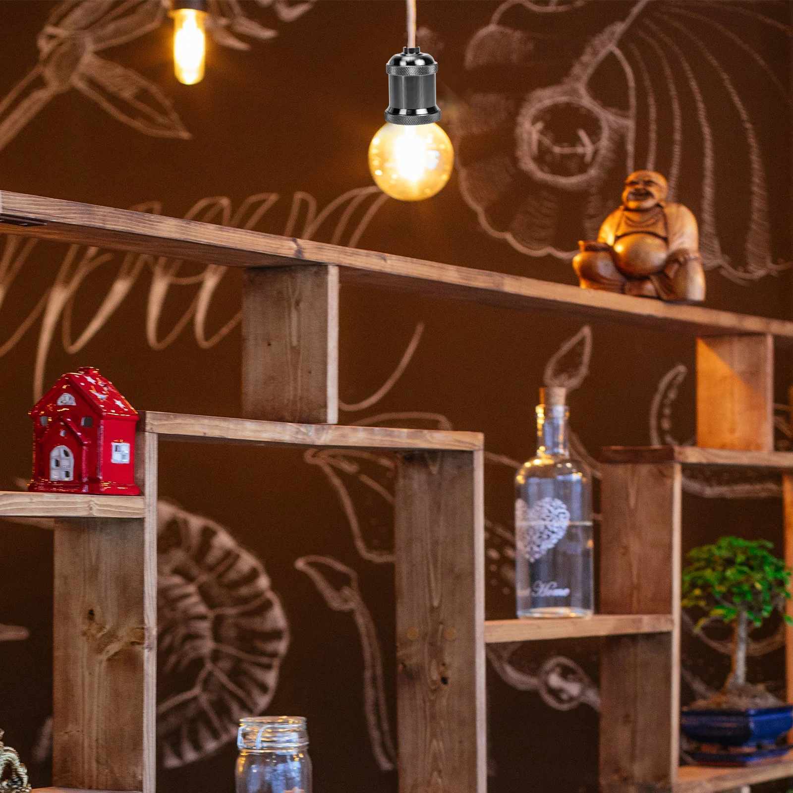 

2pcs E27 Lamp Holder Retro Light Socket Aluminum Base For Home Office Patio Bulb Socket Holder Vintage Lamp Base Lighting