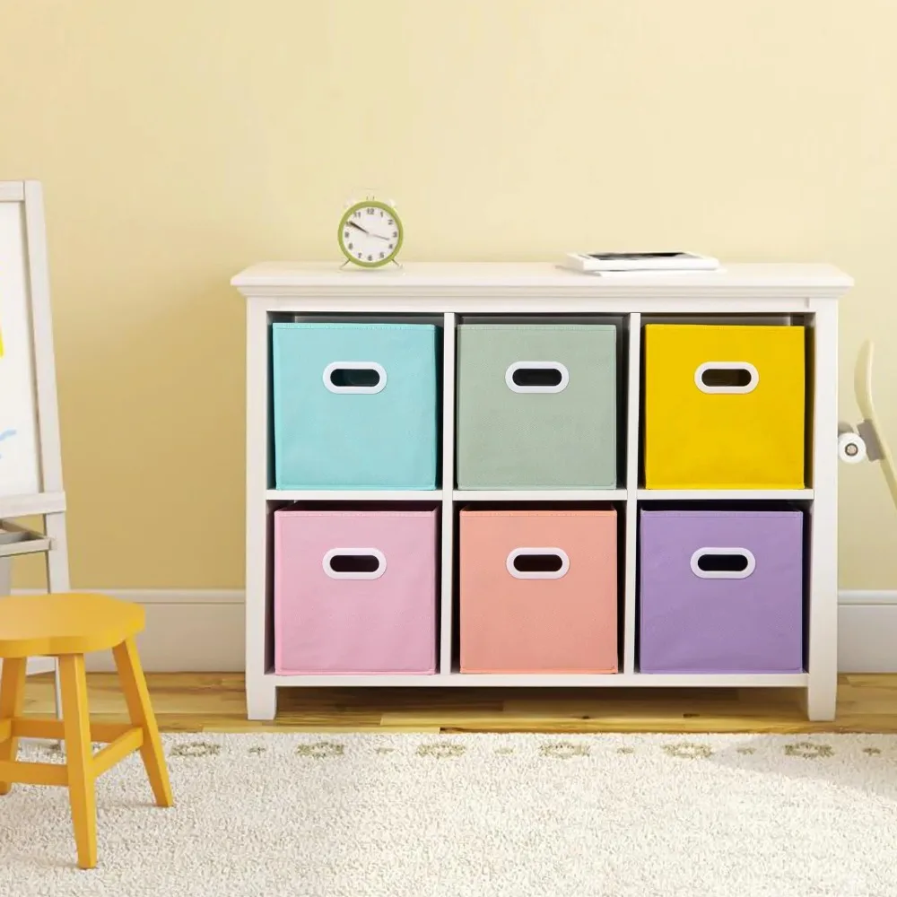 

Foldable Storage Bins, 11" Collapsible Fabric Storage Cubes for Organizing, Set of 6