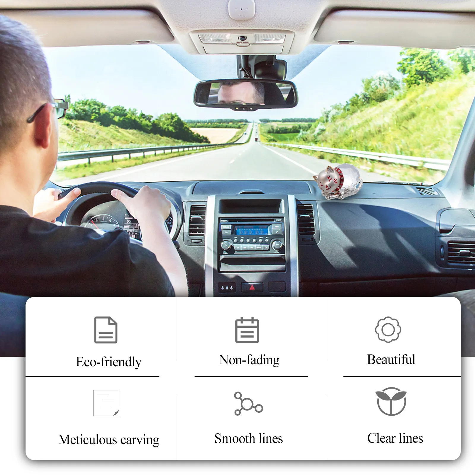 

2 шт. Премиальные хрустальные фигурки денежного кота, талисман удачи, декор для автомобиля, приборной панели, дома, офиса, детской комнаты, подарок на день рождения, шикарный подарок