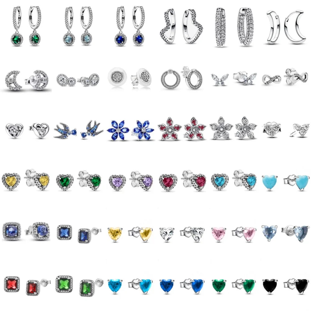 

Рождественский подарок, хит продаж, серьги-гвоздики из серебра 925 пробы с синим камнем и цветком, подходят для женского фестиваля, изысканные очаровательные ювелирные изделия, подарки