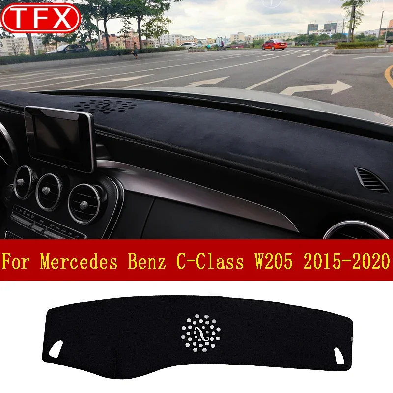 LIEI Car Dashboard Pad For Mercedes Benz C-Class W205 Anti-Slip Mat Sunshade Dashmat Carpet Auto Accessories C180 C200 C220 C250
