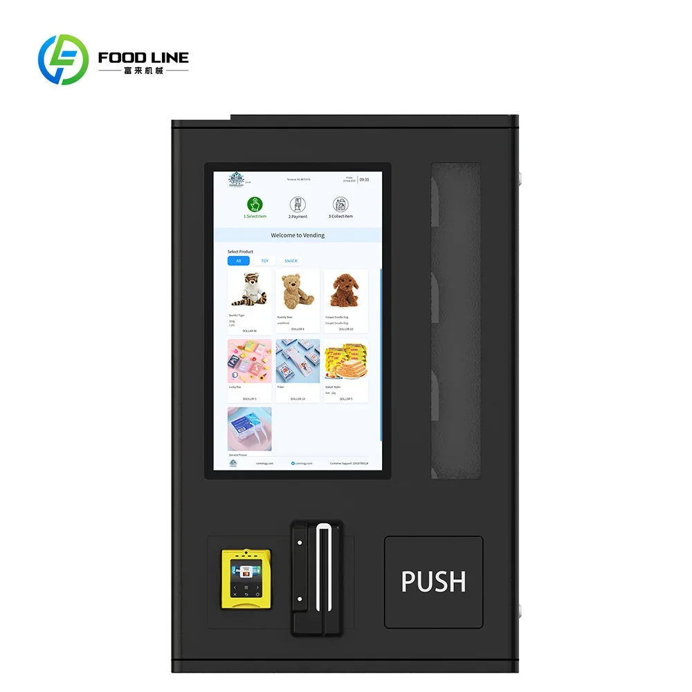 Metal Material Small Size Wall Mounted Quick Payment Sanitary Pad Snacks Comdon Electronic Vending Machine SDK Enabled 21.5