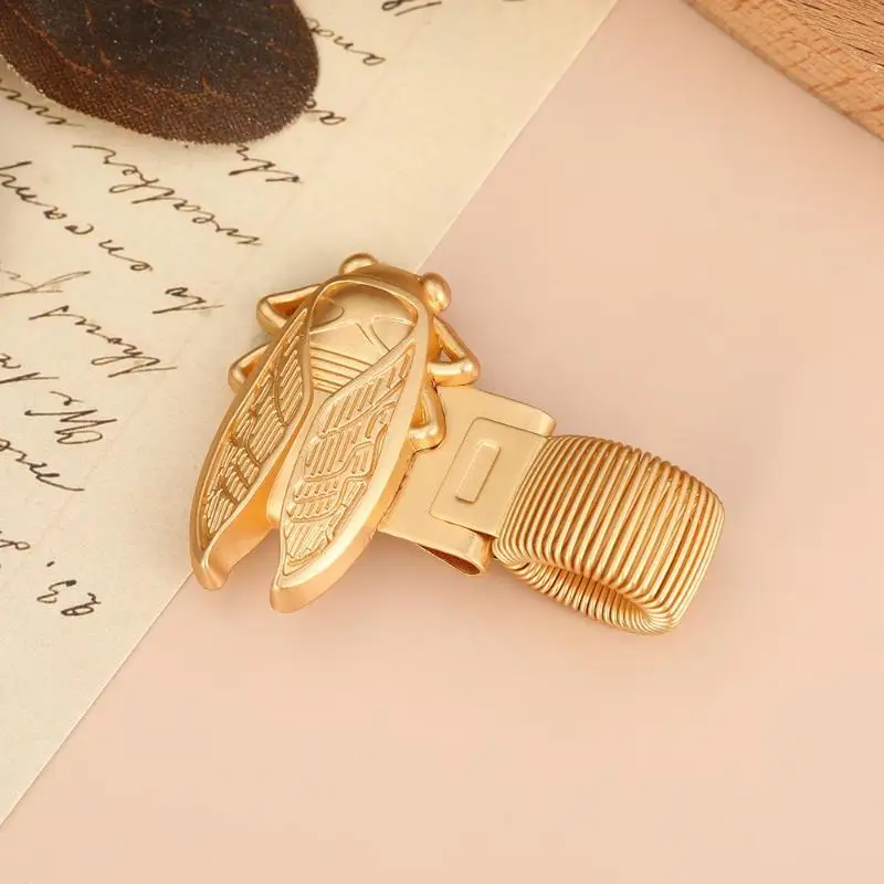 Image 3: Clip de stylo en alliage de Zinc, insecte Antique créatif, Clip de livre de Souvenir de musée, Clip de printemps rétro pour carnet d'étudiant