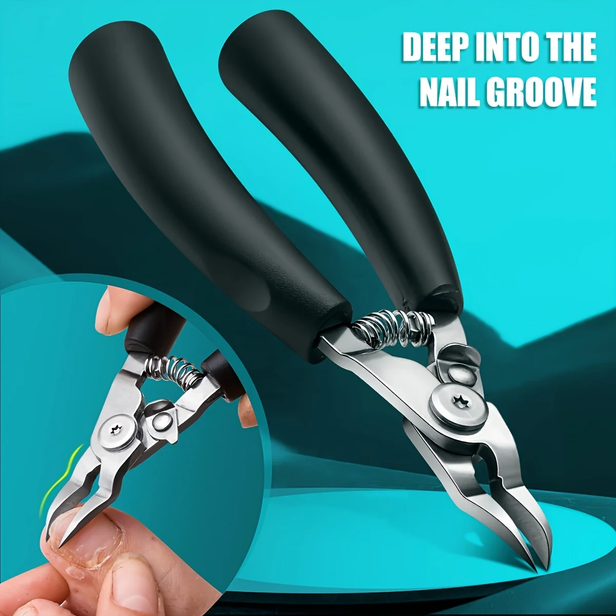 

Stainless Steel Modern Concave Edge Toenail Clippers - Sharp, Curved Blade for Thick Nails, Ingrown Nail Precision Trimming