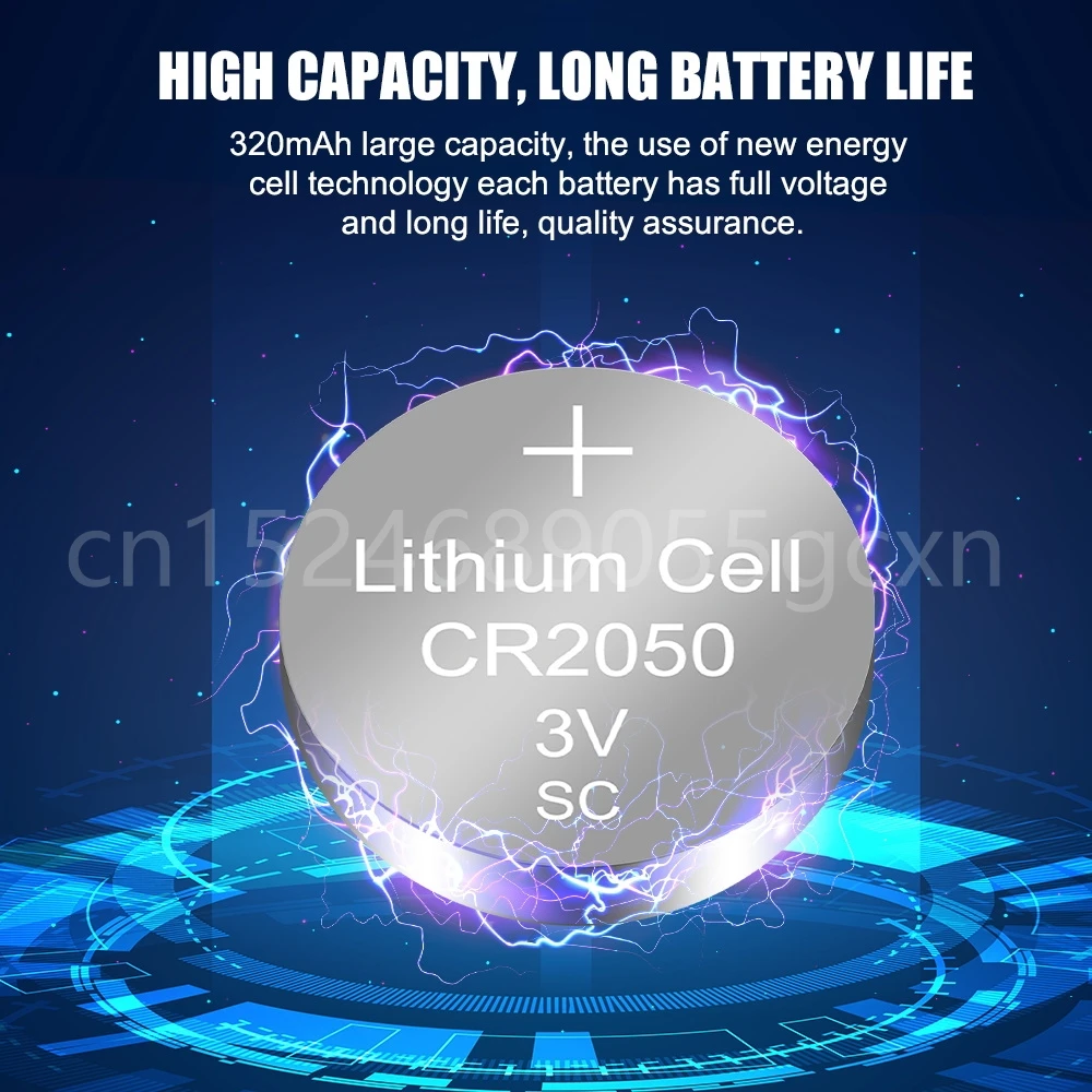 1-5PCS/LOT CR2050 2050 Coin Cell 3V Lithium Battery Is Suitable for Remote Control / Electronic Watch Ect.