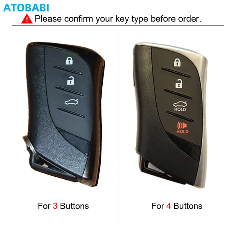 Aluminum Alloy Car Key Cover Bag For Lexus RX GX460 UX200 Hybrid ES250 ES350 LC500H LS500 2019 2020 Smart Remote Fobs Shell Case