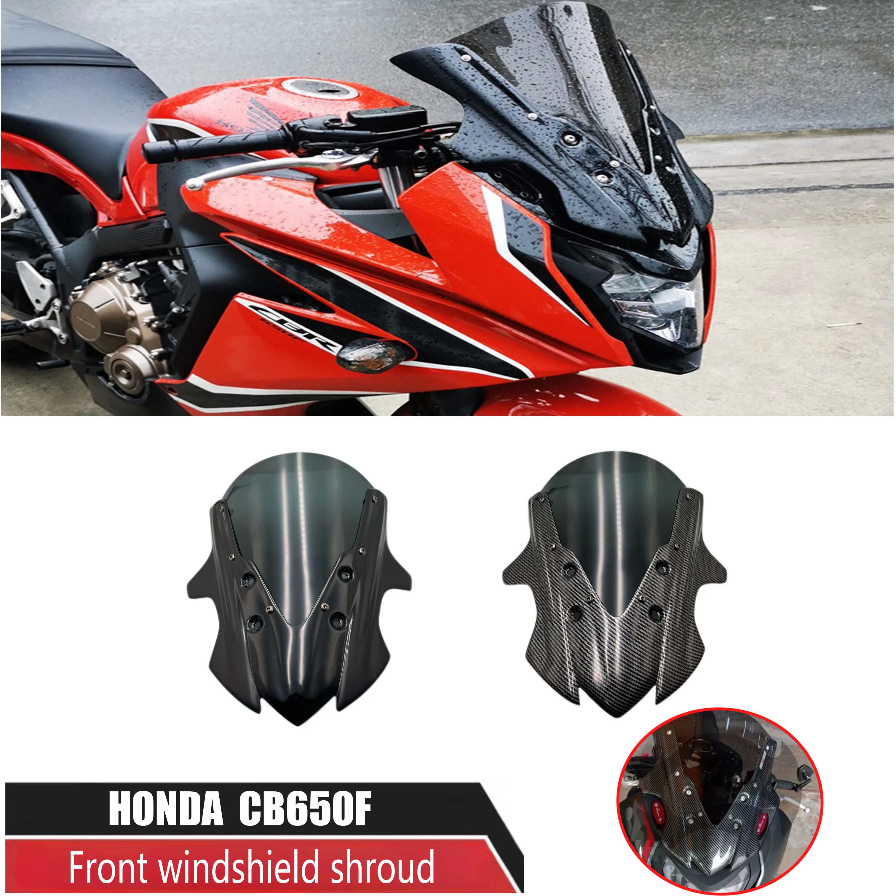 

For Honda CBR650F Motorcycle Windscreen Screen Wind Deflectors Screen Double Bubble Windshield