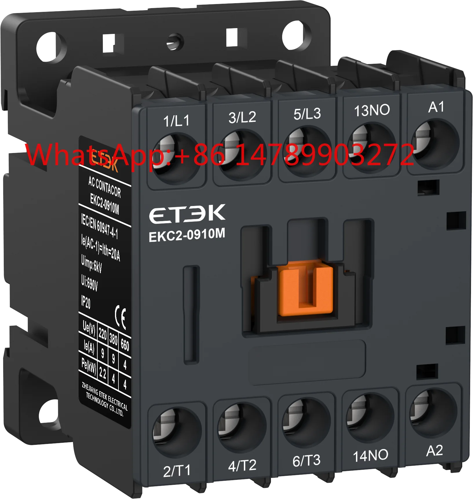 EKC2-M Mini Contactor 3/4P 18A Silver Contact AC/DC Din Rail Cabinet