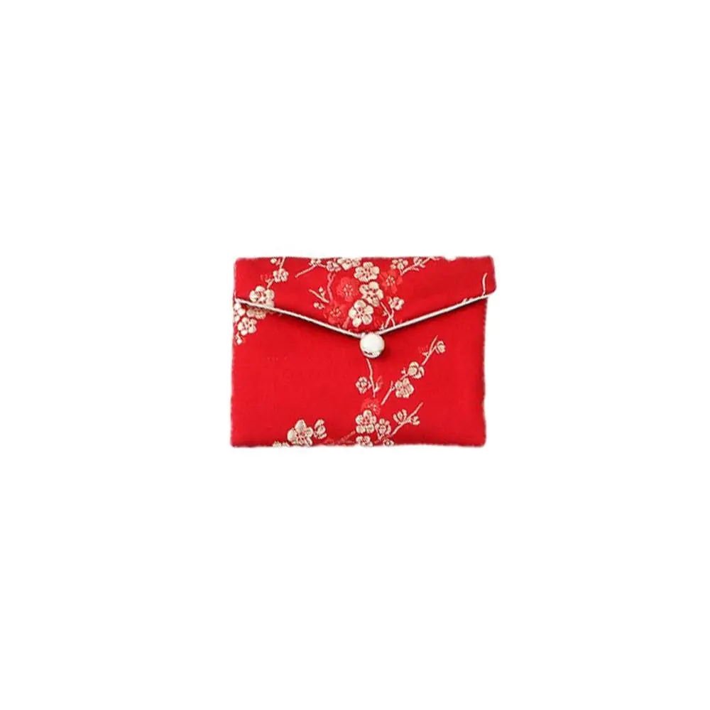 Retro Satin Jewelery Bag Embroidered Floral Wallet Bracelace Bag Container Jewelery Storage Bag Party