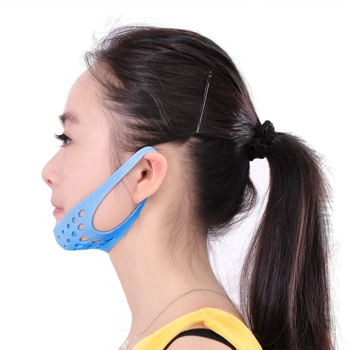실리콘 V 페이스 리프팅 벨트 턱 지지 페이셜 슬리밍 마스크 피부 탄력 강화 도구 여성용