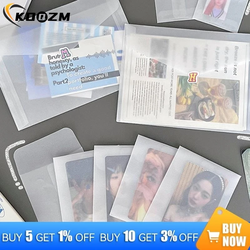 10PCS Semi-transparent Sulfuric Acid Paper Envelopes For DIY Postcard Card Storage Bag Wedding Invitation Gift Packing Bag