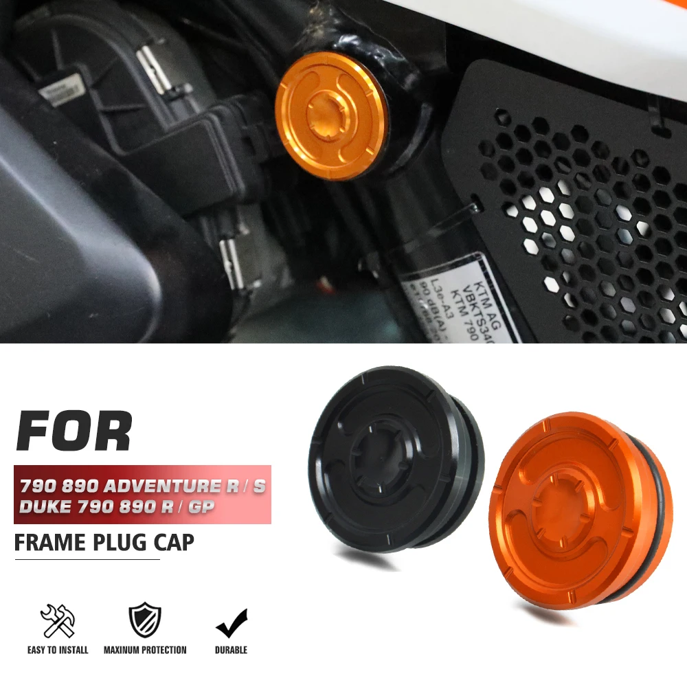 

For Duke790 2018-2020 790 Duke 2023 Motorcycle Frame Hole Cover Caps Plug For 790 Adventure S R 2019 20-2023 890 Adv R 2021-2023