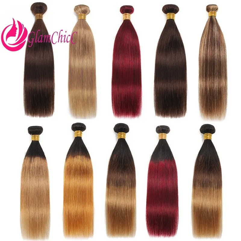 

10А # 99j Piano Color 8-28 дюймов Прямые пучки человеческих волос 1 шт./100 г Наращивание волос с двойным утком Бразильские девственные волосы Remy