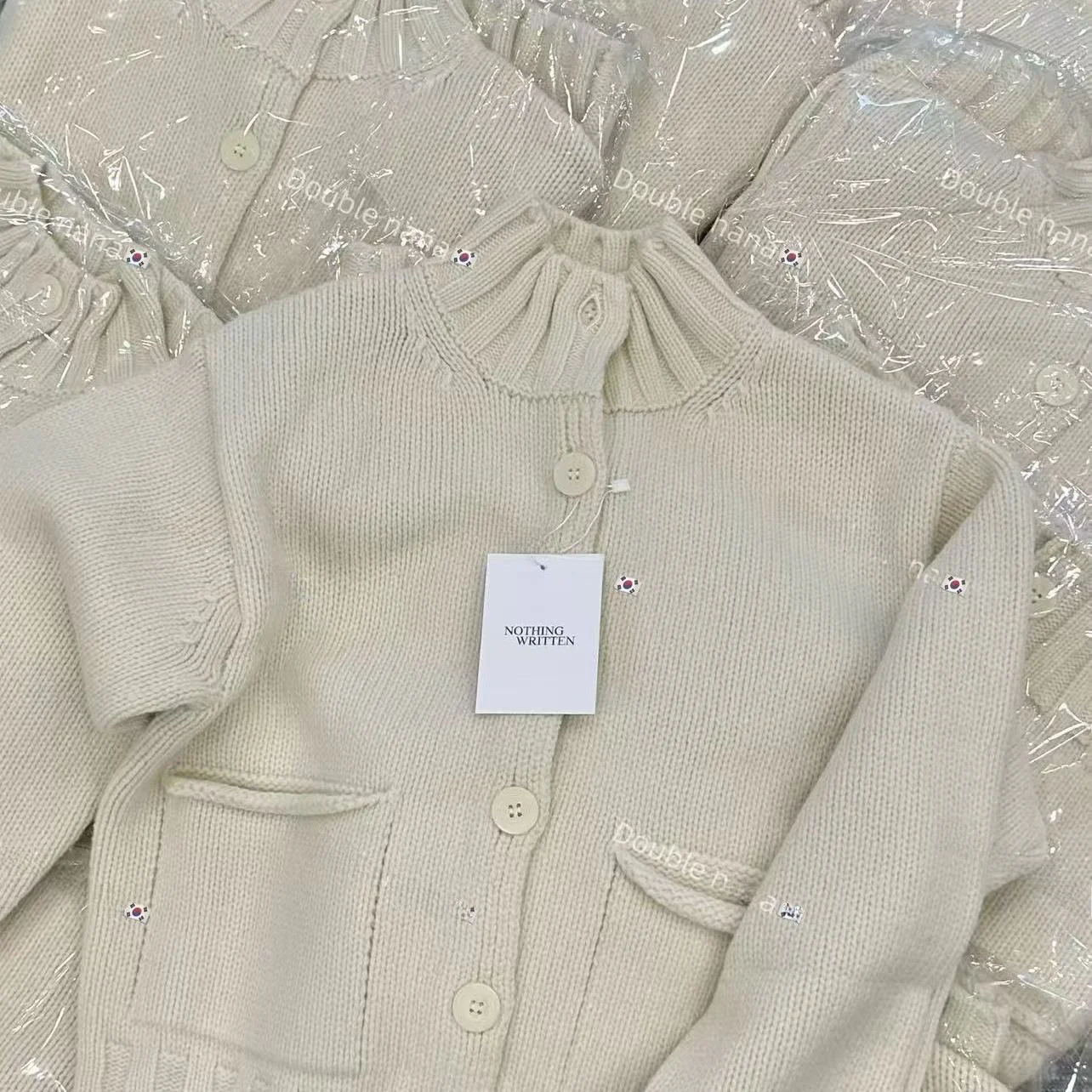 سترة كارديجان نسائية من الصوف الميرينو بياقة عالية من دونغدا جيت، سترة محبوكة سميكة بأكمام طويلة #4