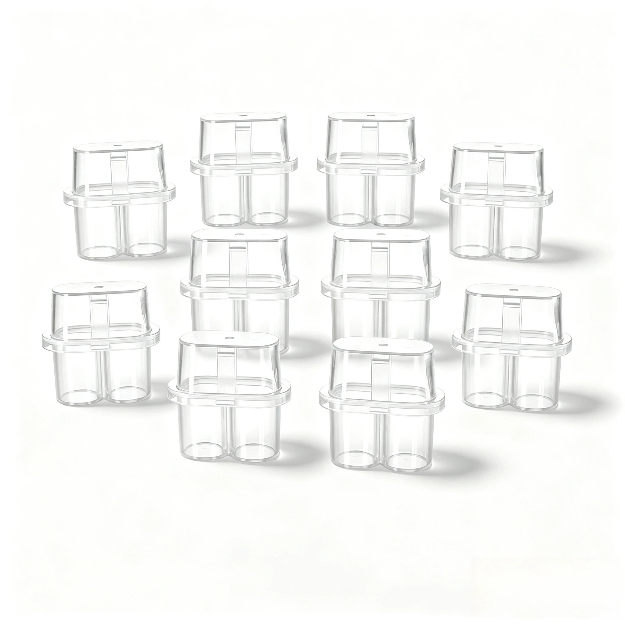 10-20pcs 3mL Vial Storage Case Mini Transparent Peptide Storage Case Vial Stackable Refrigerator Storage Box for Lab & Home Use