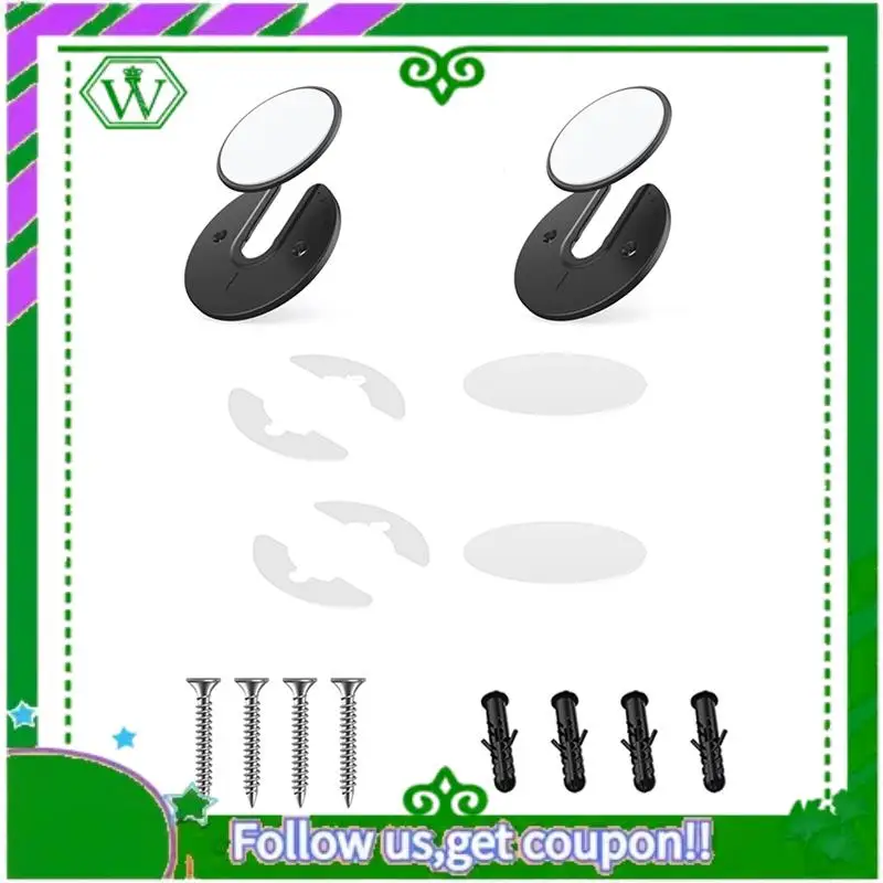 

Reliable-Universal Tablet Wall Mount 90 Degrees Rotating Tablet Holder Fit For Ipad/TV Box/E-Reader/Hard Disk/Powerbank Black