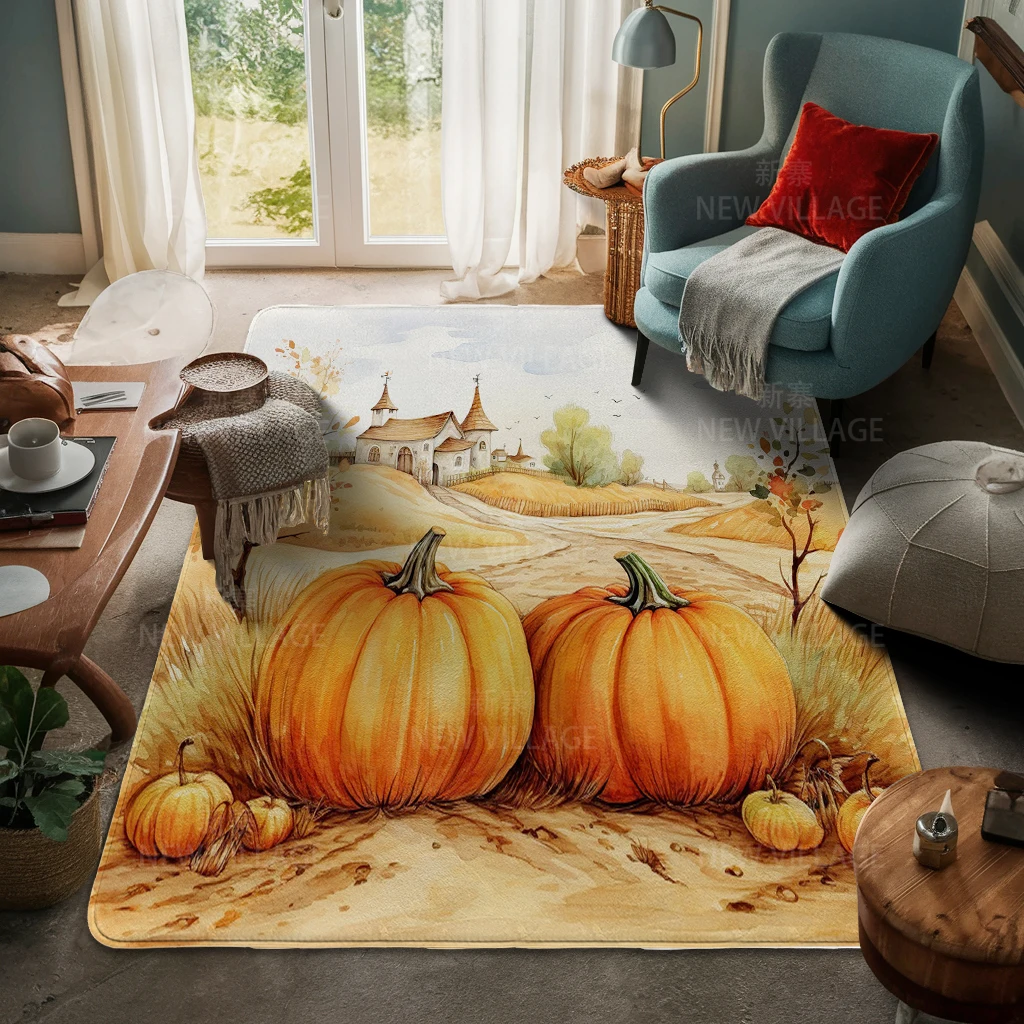 House entrance carpet Home door mat Living Room Bath Foot bathroom non-slip water absorption rugs Halloween Autumn Pumpkin cute