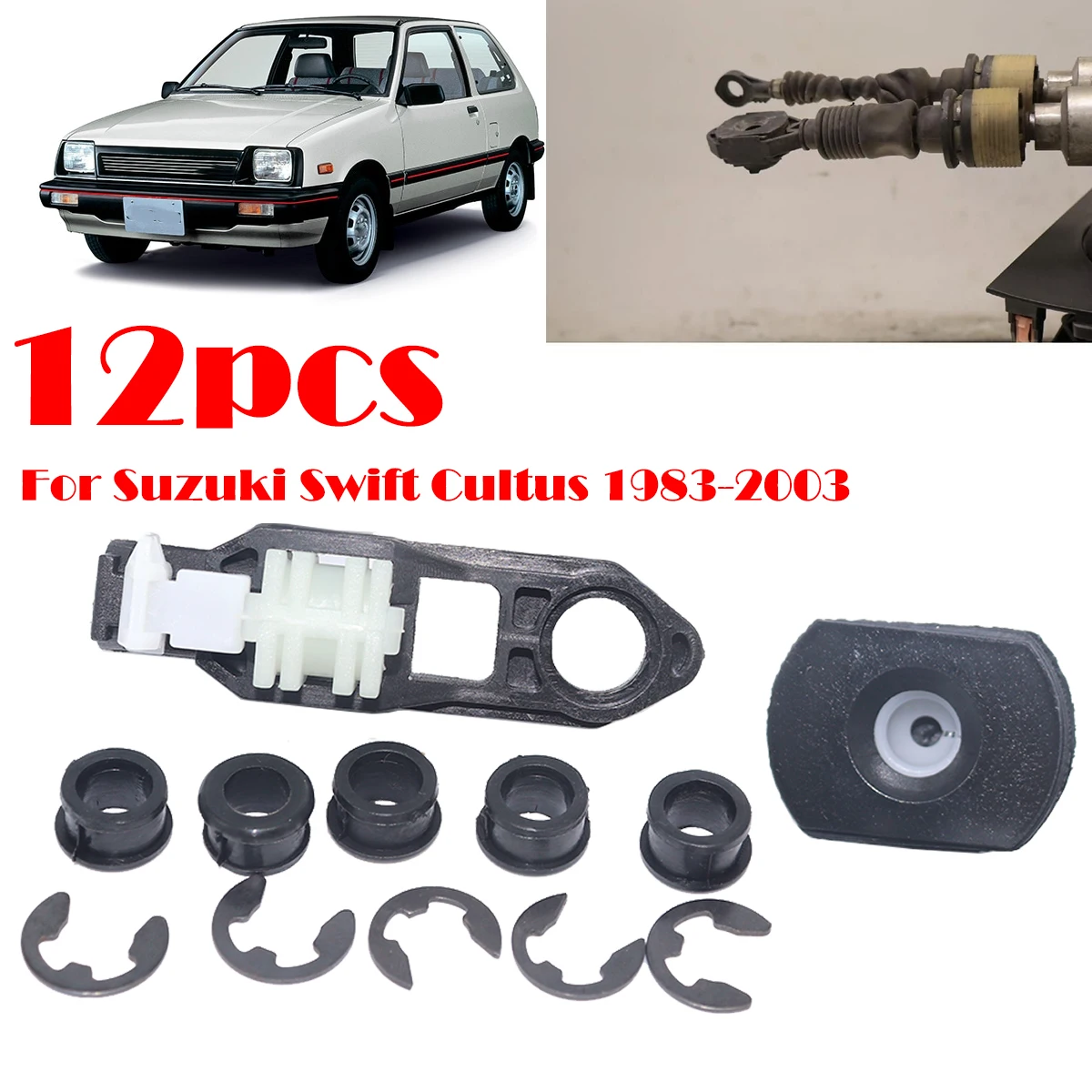 

12 шт./компл., рычаг переключения передач, концевая тяга, соединительная втулка для Suzuki Swift Cultus 1983 1984 1985 1986 1987 1988 1989-2003