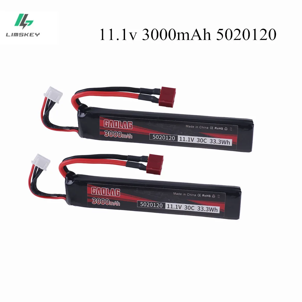 11.1V Lipo Battery for Airsoft Gun 11.1V 3S 3000mAh 30C for Water Guns Airsoft BB Air Pistol Electric Toys 3S Batteries